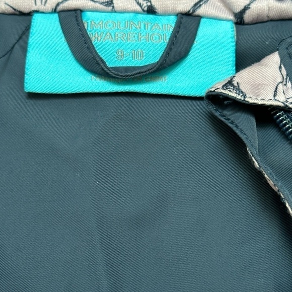 EUC Mountain Warehouse Navy Windbreaker, Hood Lavender Bunny Print Lining Zip Up - Picture 9 of 10